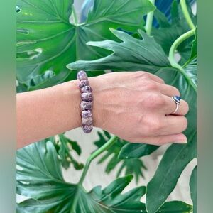 Rough Ruby & Chevron Amethyst bracelet